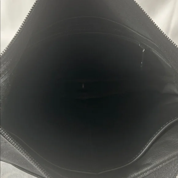 D'Onofrio Classic Black Leather Travel Shoulder Bag Purse 🌺🌺 - Picture 7 of 7